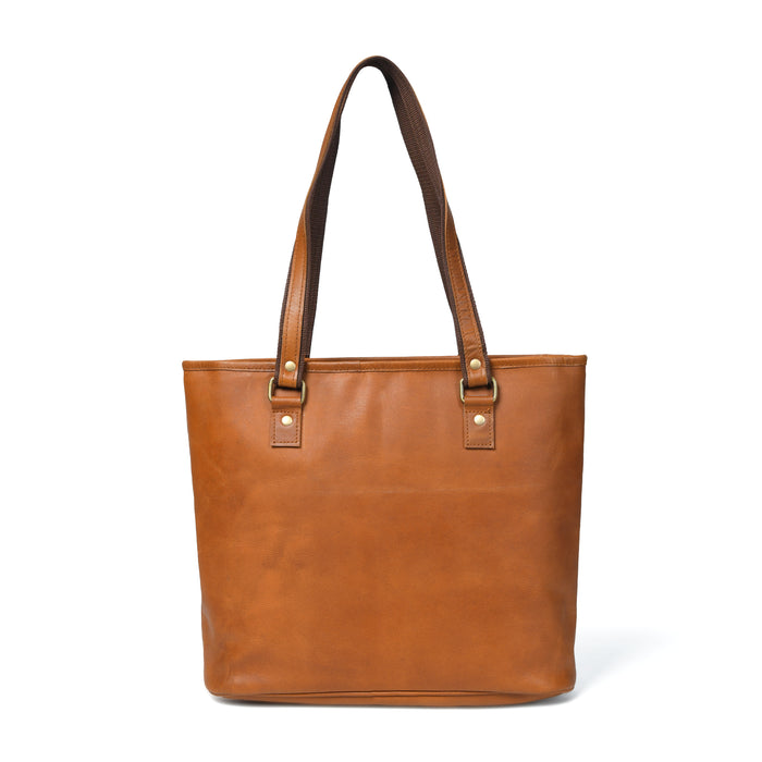 Classic Chic Genuine Leather Tote - Tampa Home & Garden Store