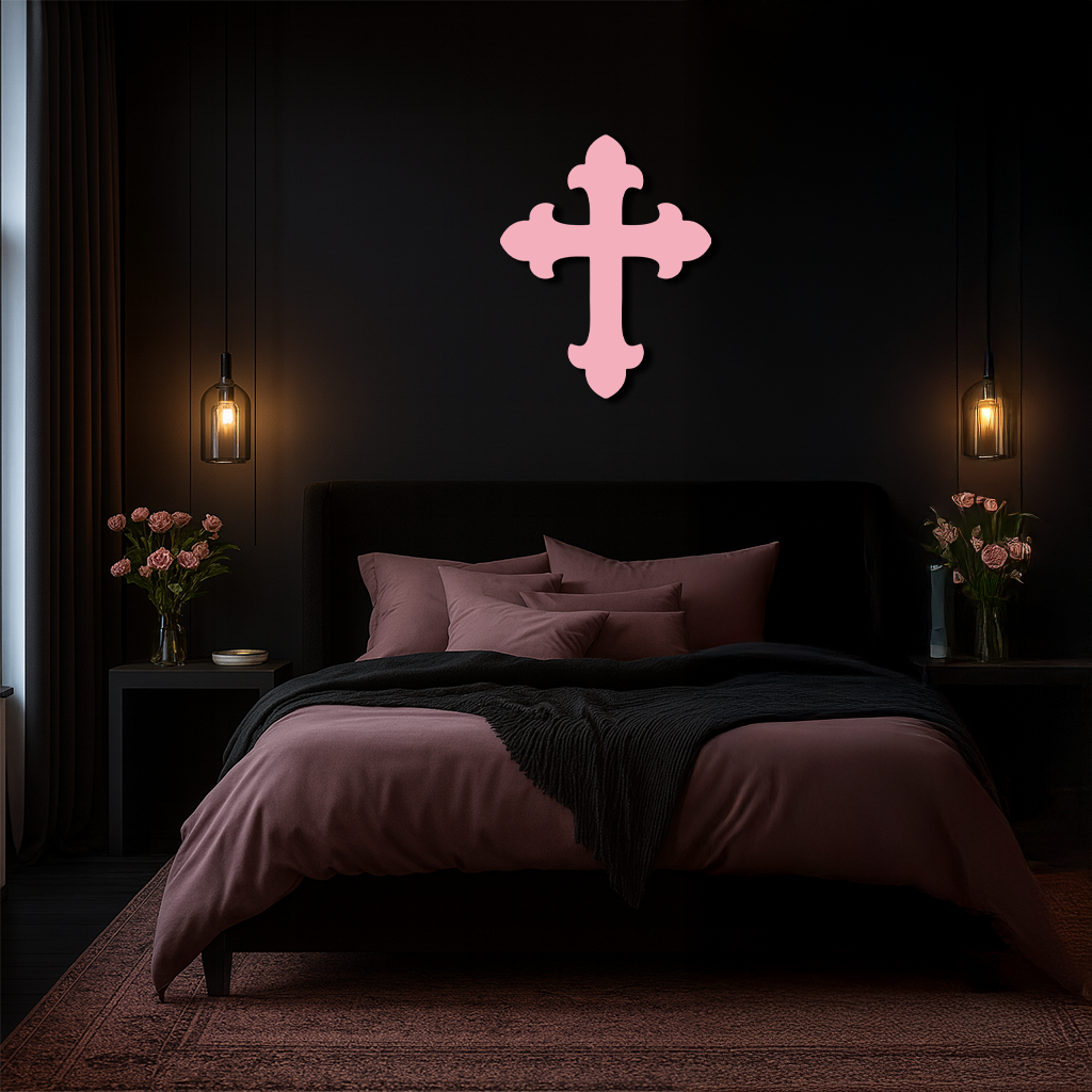 Classic Cross Silhouette Metal Wall Art – Timeless Religious Decor - KAFGP035 - Tampa Home & Garden Store