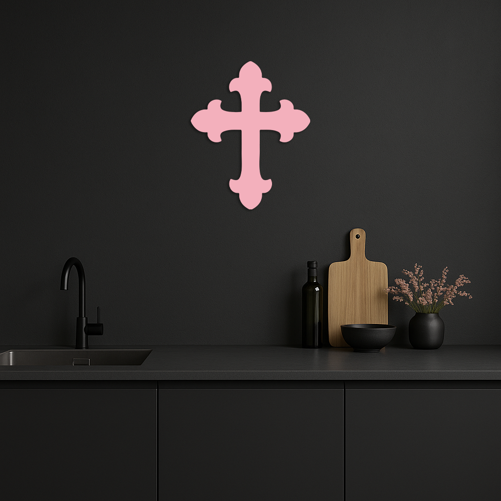 Classic Cross Silhouette Metal Wall Art – Timeless Religious Decor - KAFGP035 - Tampa Home & Garden Store