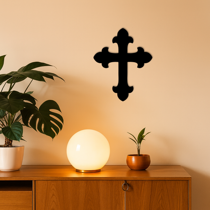 Classic Cross Silhouette Metal Wall Art – Timeless Religious Decor - KAFGP035 - Tampa Home & Garden Store