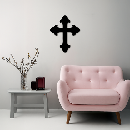 Classic Cross Silhouette Metal Wall Art – Timeless Religious Decor - KAFGP035 - Tampa Home & Garden Store