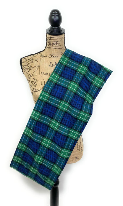 Classic Green, Blue, and White Plaid Flannel Infinity or Blanket Scarf - Tampa Home & Garden Store