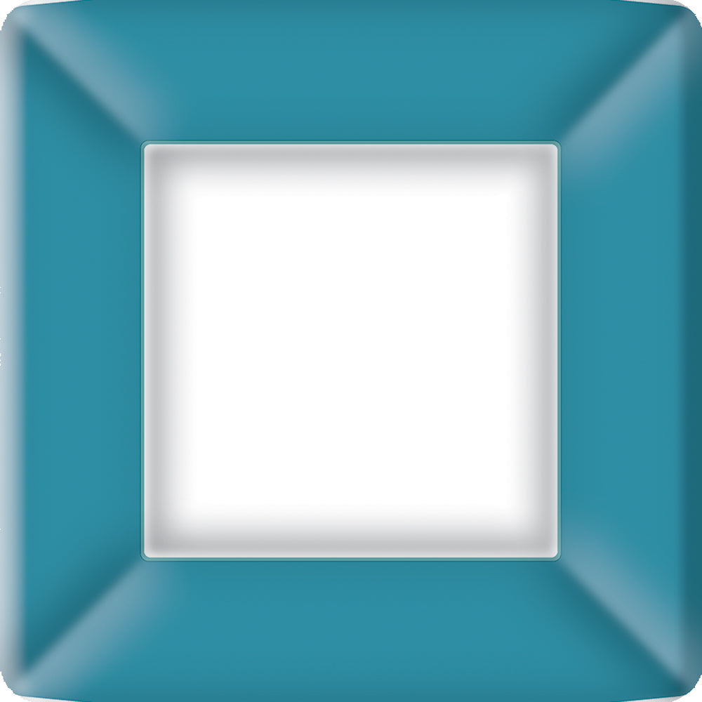 Classic Linen On Ice Blue - Square Paper Dinner Plate - Tampa Home & Garden Store