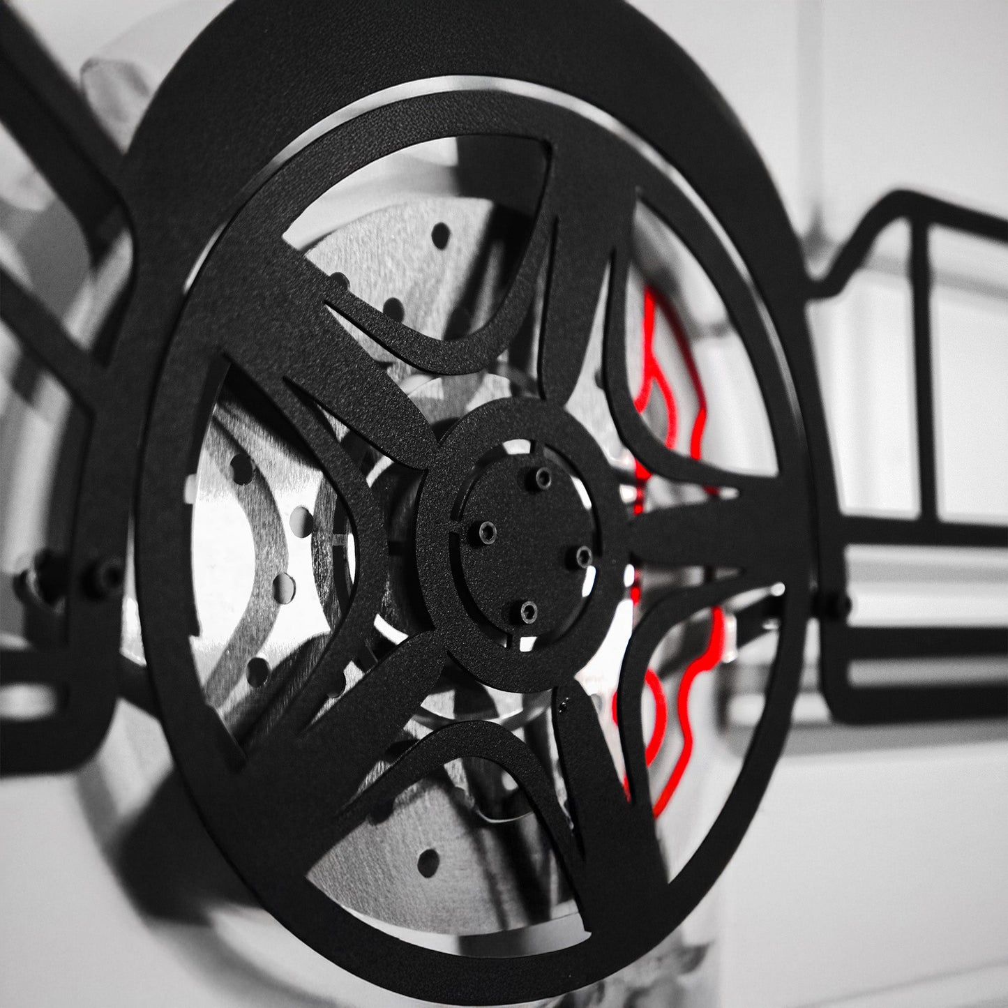 Classic Porsche 911 Wall Art – Retro Steel Silhouette with Spinning Wheels-KAFMEKA038 - Tampa Home & Garden Store