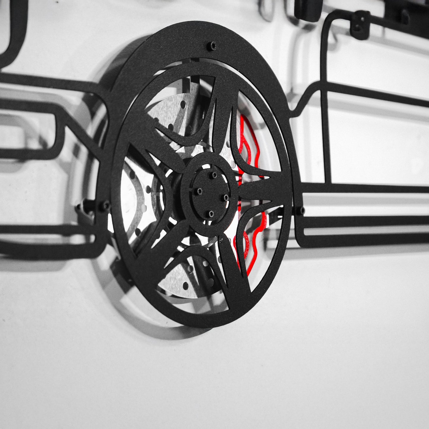 Classic Porsche 911 Wall Art – Retro Steel Silhouette with Spinning Wheels-KAFMEKA038 - Tampa Home & Garden Store