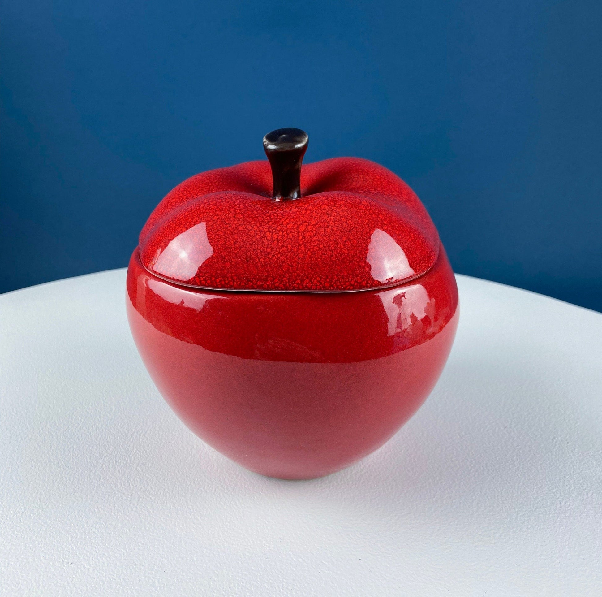 Classic Red Apple Cookie or Storage Jar. Cute Canister. Kids, Dining, Craft Rooms. Kitchen Decor. Imaginative Gift for Teacher.  Red Decor. - Tampa Home & Garden Store