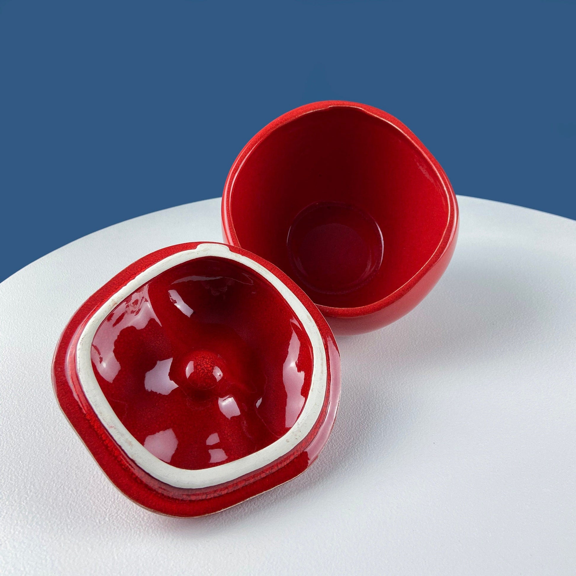 Classic Red Apple Cookie or Storage Jar. Cute Canister. Kids, Dining, Craft Rooms. Kitchen Decor. Imaginative Gift for Teacher.  Red Decor. - Tampa Home & Garden Store