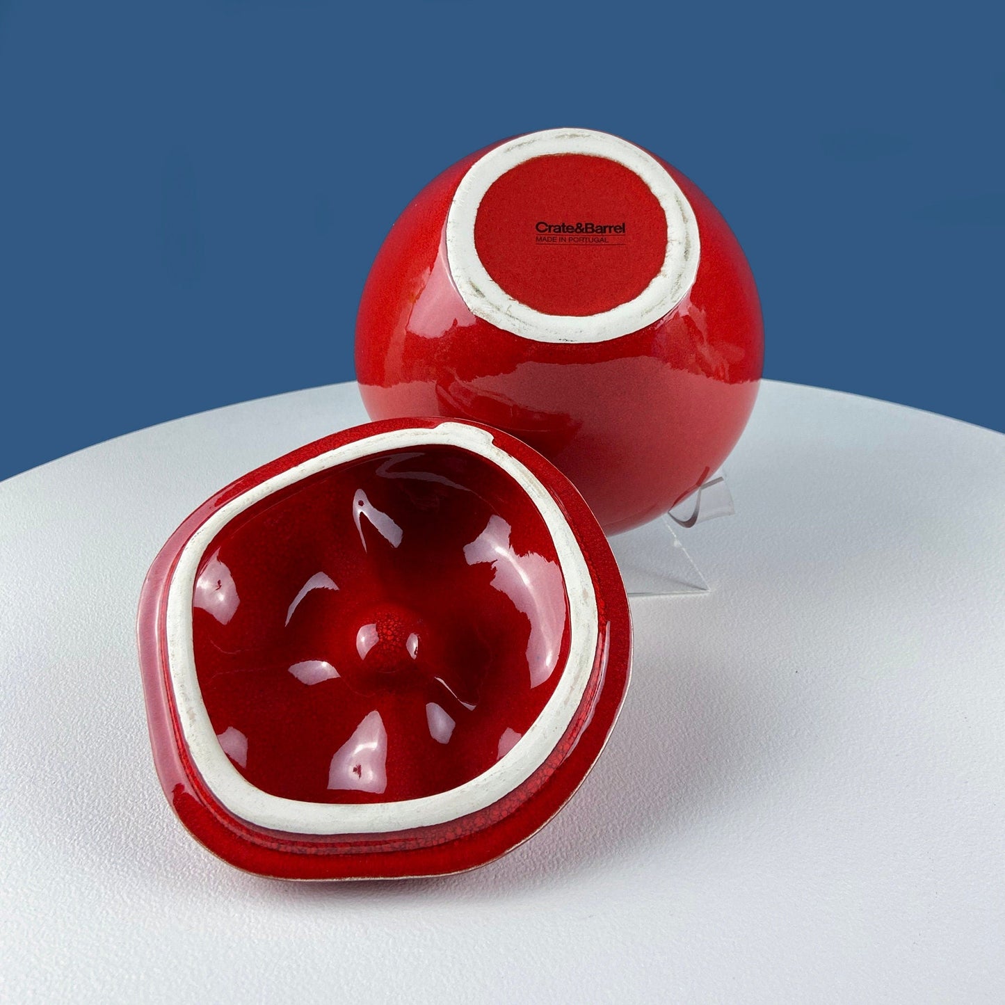 Classic Red Apple Cookie or Storage Jar. Cute Canister. Kids, Dining, Craft Rooms. Kitchen Decor. Imaginative Gift for Teacher.  Red Decor. - Tampa Home & Garden Store