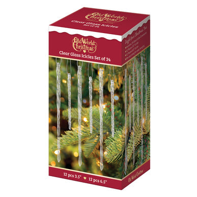 Clear Glass Icicles Ornaments - Tampa Home & Garden Store