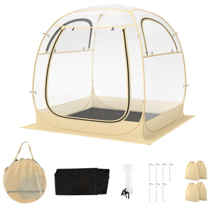 Tienda de campaña instantánea desplegable para deportes con bolsa de transporte y colchoneta para 1-2/5-6 personas-M