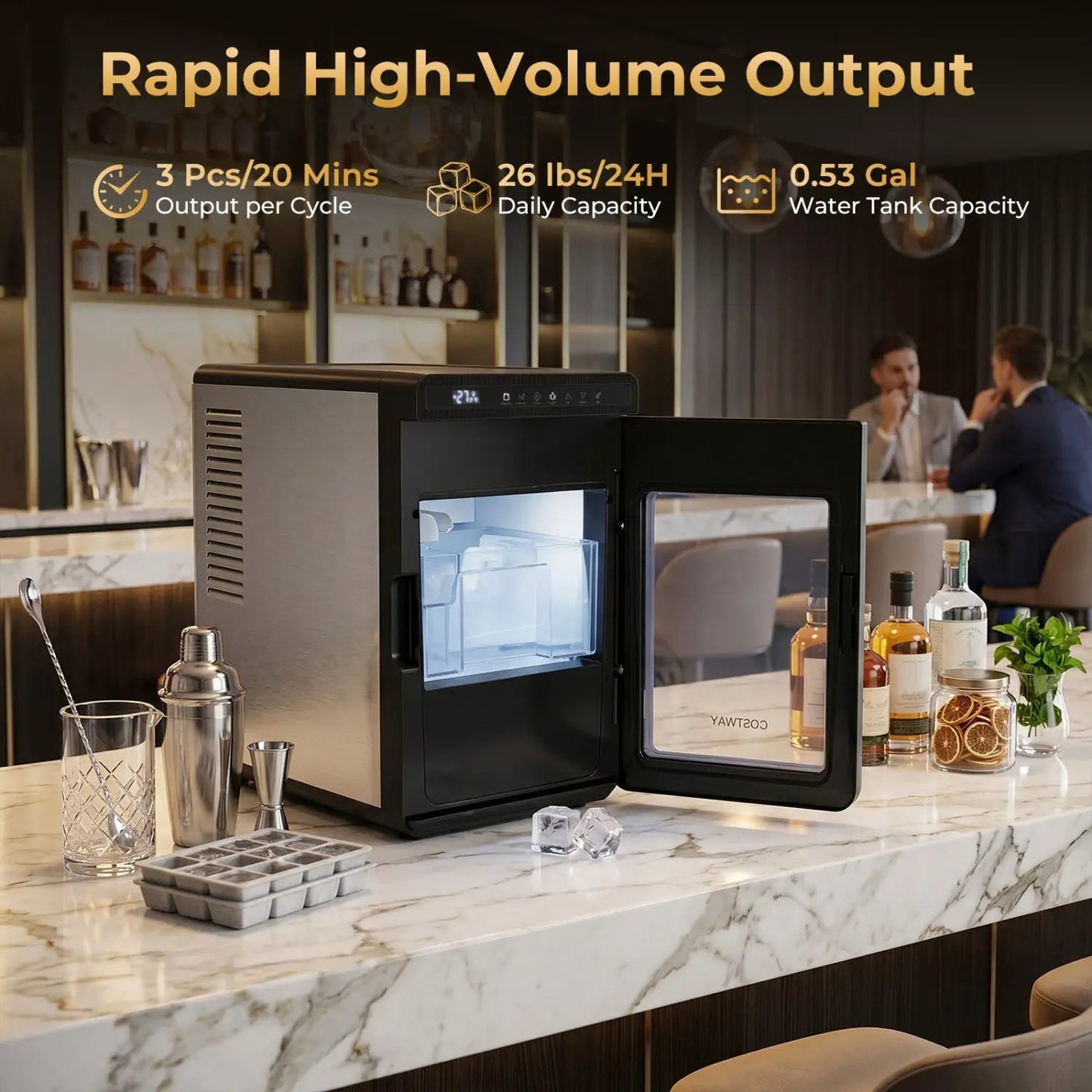 Countertop Ice Maker With Clear Ice Cubes