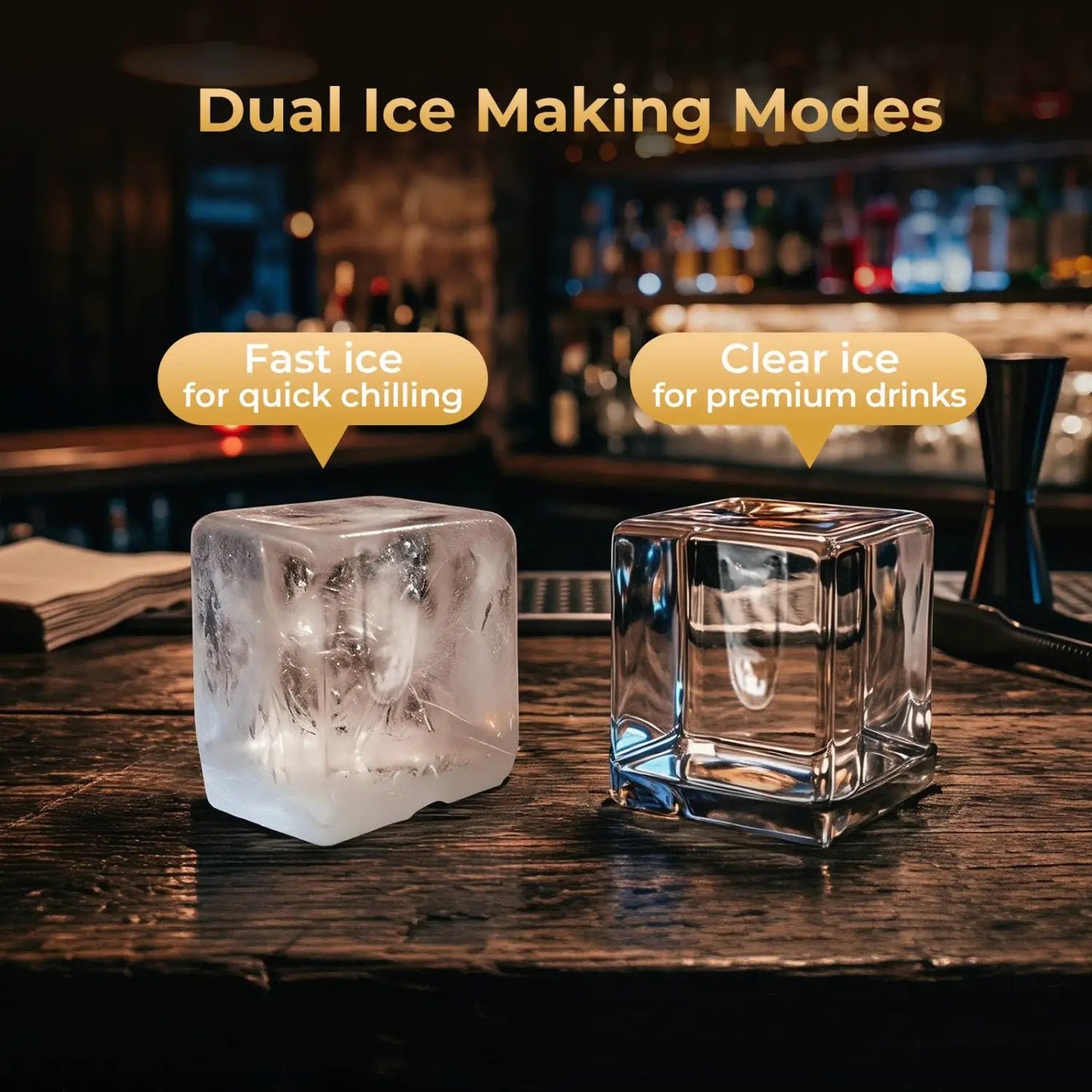 Countertop Ice Maker With Clear Ice Cubes