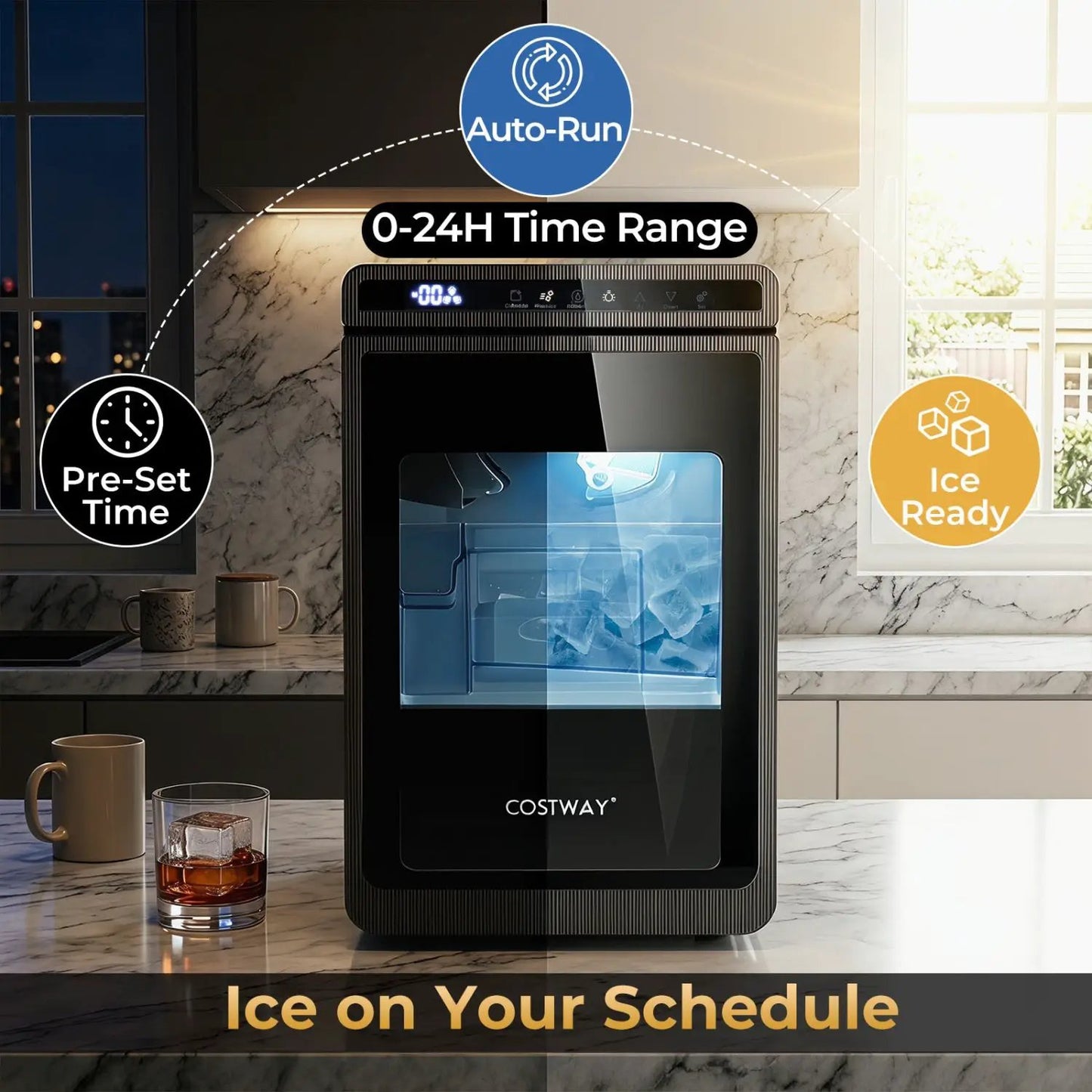 Countertop Ice Maker With Clear Ice Cubes