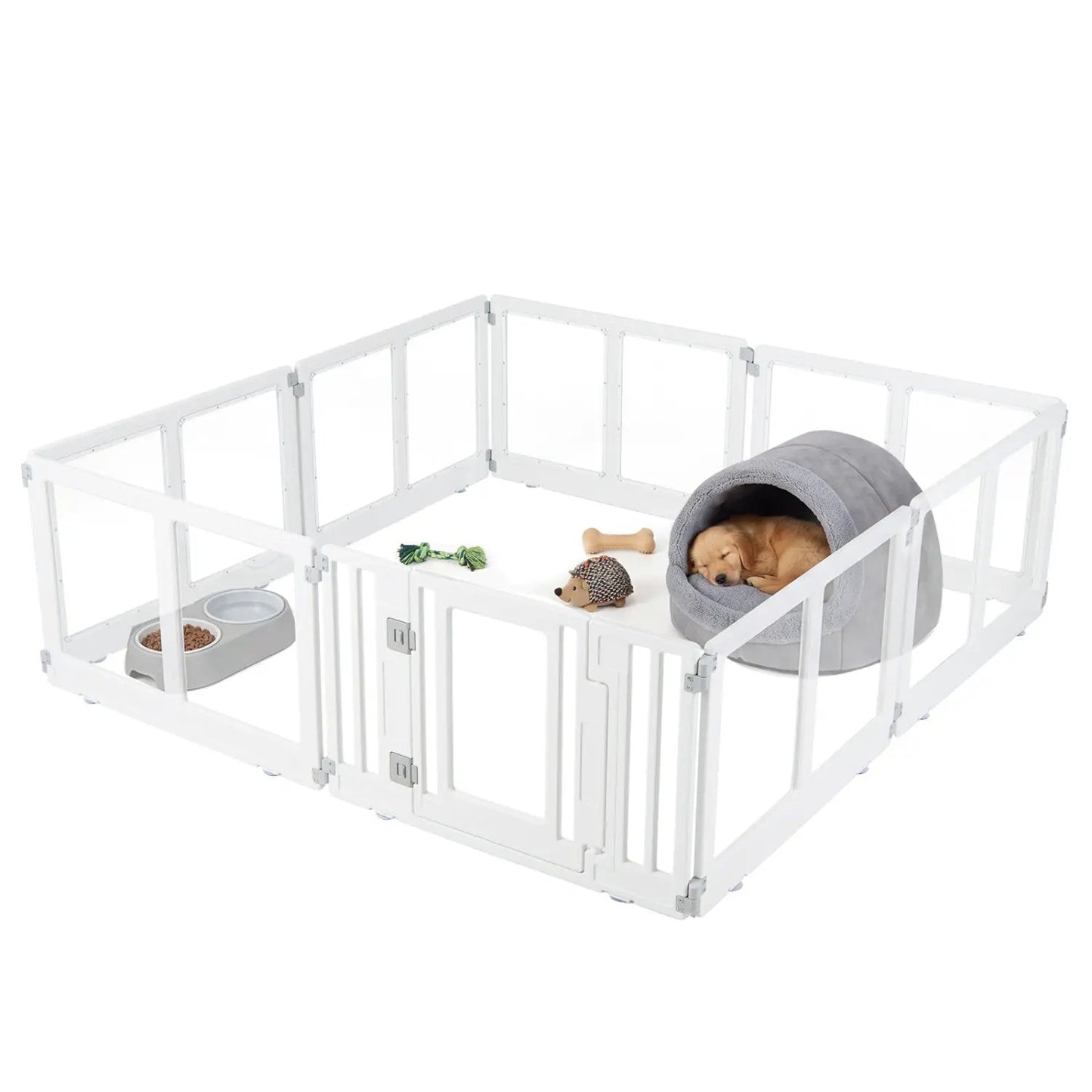Clear Plastic Dog Playpen With Door 8 Panel