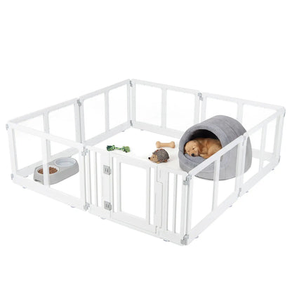 Clear Plastic Dog Playpen With Door 8 Panel