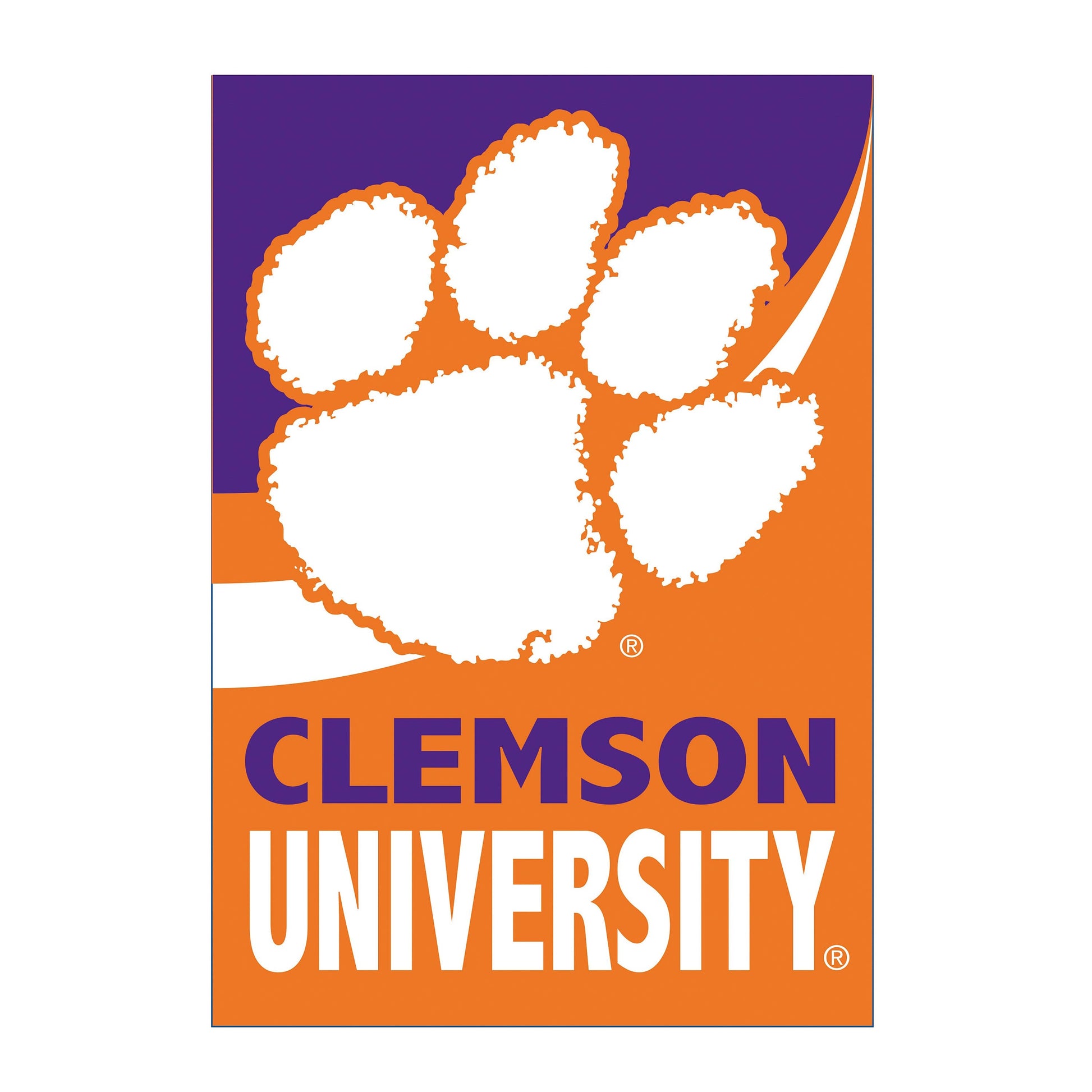 Clemson University Burlap Flag House Size - Tampa Home & Garden Store