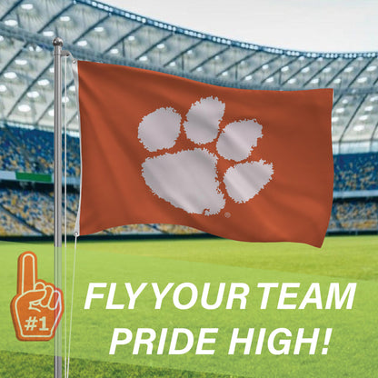 Clemson University Single Sided Estate Flag with 2 Grommets, 3'x5' - Tampa Home & Garden Store