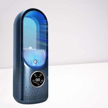 Portable Bladeless Air Cooler USB Mini Air Conditioner Fan with Timer