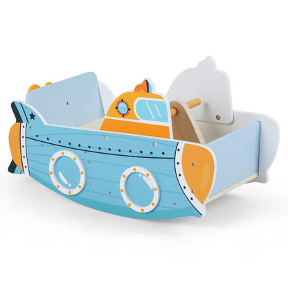 Wooden Submarine Rocking Climber with Propeller