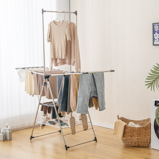 Clothes Drying Rack with 6-Level Adjustable Height - Tampa Home & Garden Store