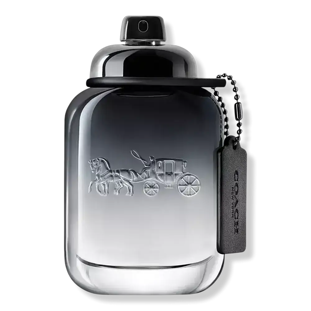 Coach for Men Eau de Toilette bottle with gradient black-to-clear glass and black cap on Tampa Home & Garden Store