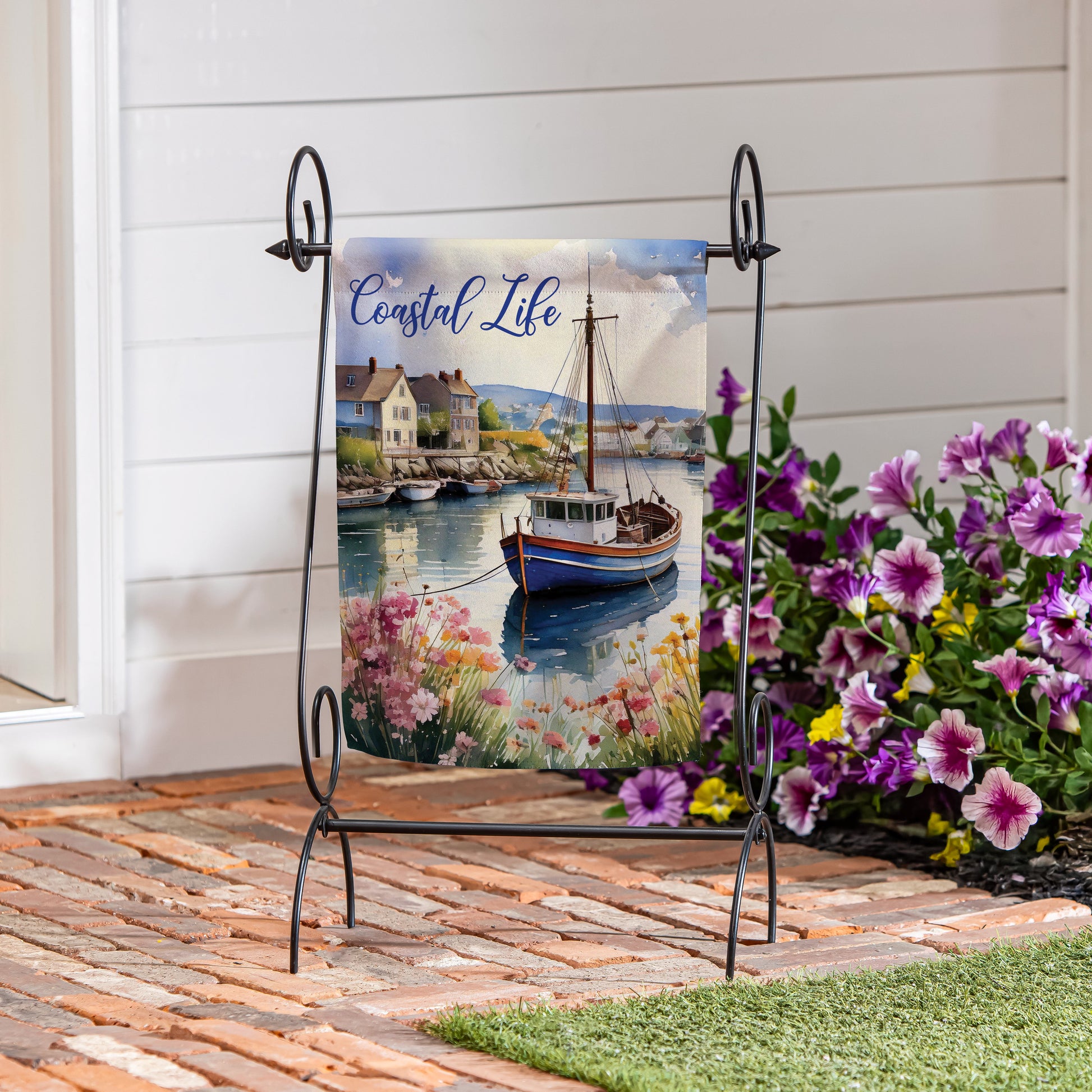 Coastal Life Suede Garden Flag - Tampa Home & Garden Store