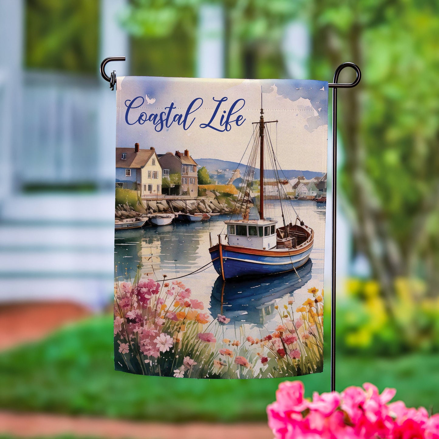Coastal Life Suede Garden Flag - Tampa Home & Garden Store