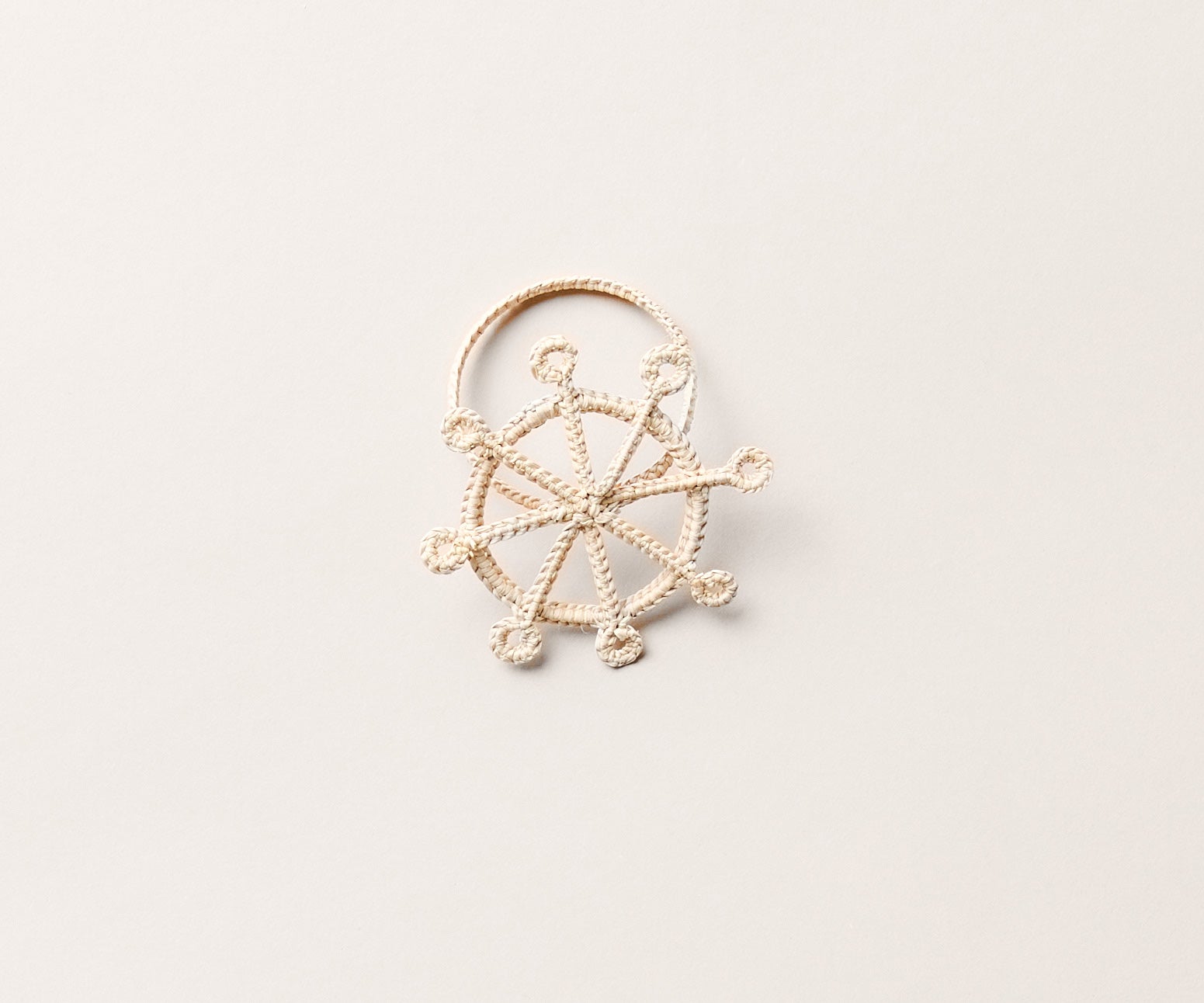 Coastal Ship Wheel Napkin Ring – 2.5” Handwoven Iraca Palm – Nautical Table Decor from Colombia - Tampa Home & Garden Store