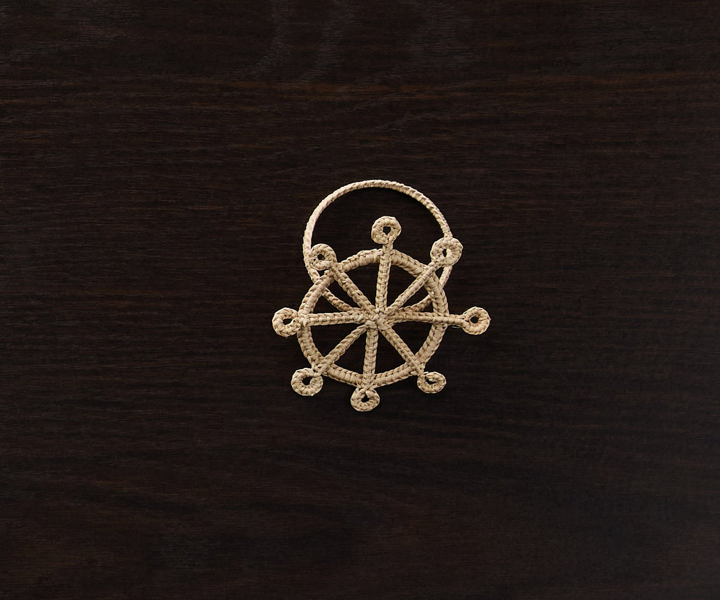 Coastal Ship Wheel Napkin Ring – 2.5” Handwoven Iraca Palm – Nautical Table Decor from Colombia - Tampa Home & Garden Store