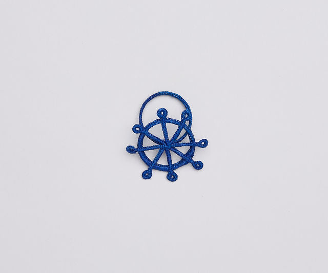 Coastal Ship Wheel Napkin Ring – 2.5” Handwoven Iraca Palm – Nautical Table Decor from Colombia - Tampa Home & Garden Store
