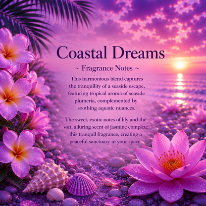 Diffuseur d'huiles essentielles Coastal Dreams enrichi en cristaux, désodorisant pour voiture, 8 ml
