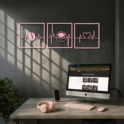 Coffee Heartbeat Metal Wall Art – 3 Panel Espresso Lover Decor - KAFGP128 - Tampa Home & Garden Store