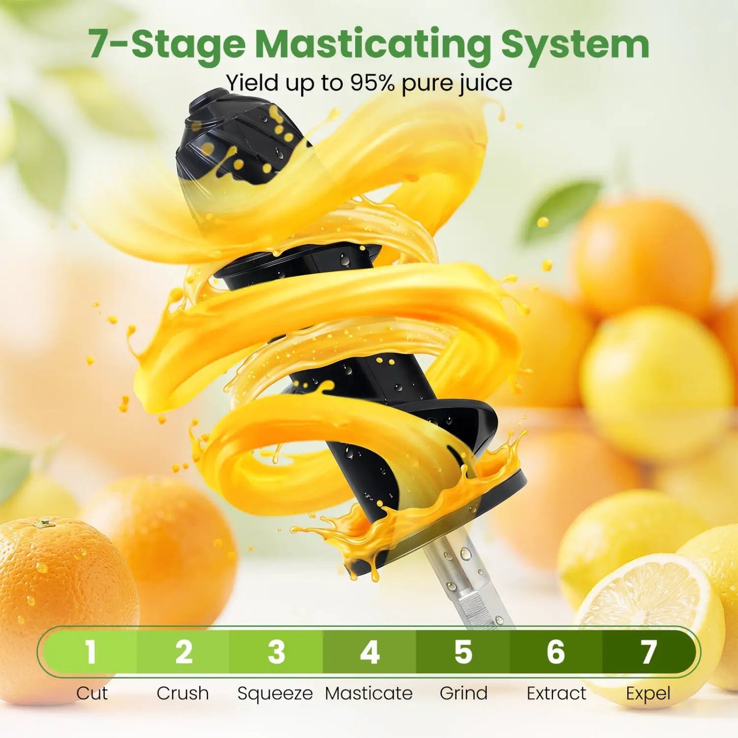 Cold Press Juicer Machine with 95 Percent Yield