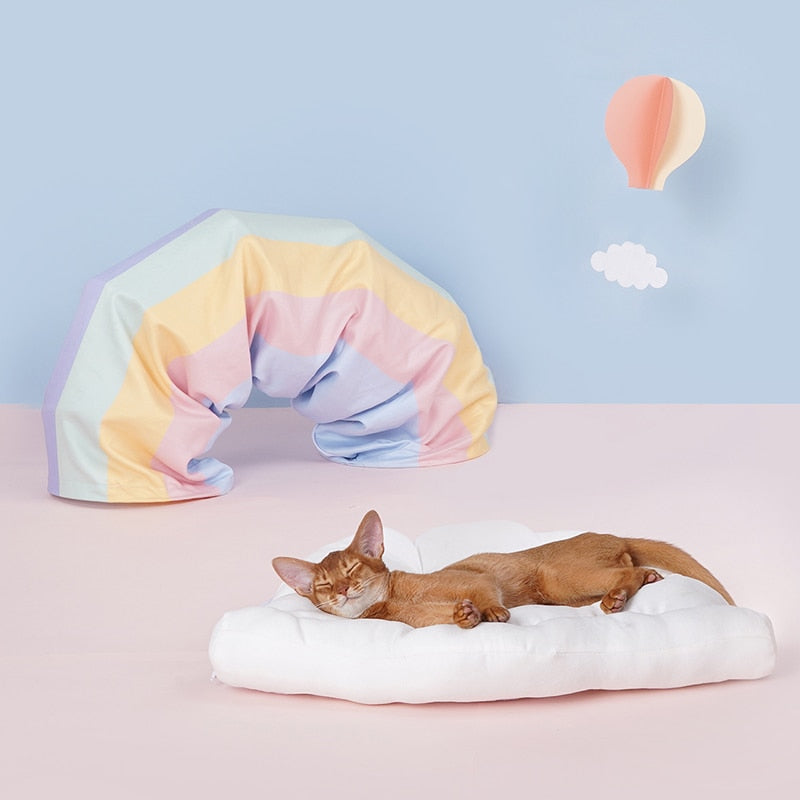 Collapsible Removable Cat Tunnel Tube With Cat Bed Set - Tampa Home & Garden Store