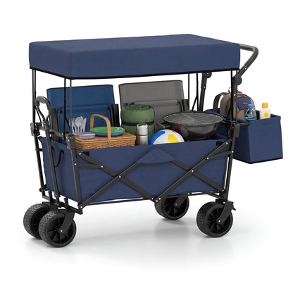 GemGear blue collapsible wagon with removable canopy and detachable storage bag on Tampa Home & Garden Store