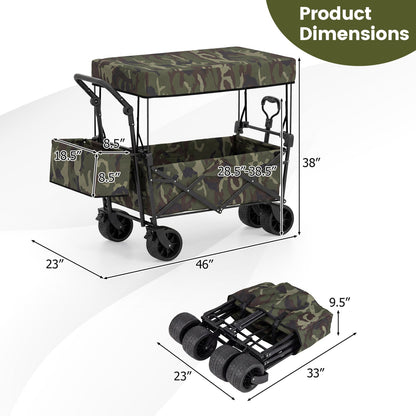 GemGear camouflage collapsible wagon with removable canopy and detachable storage bag on Tampa Home & Garden Store
