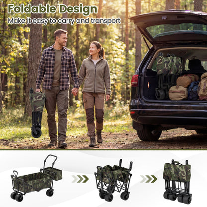 GemGear collapsible wagon with removable canopy and detachable storage bag, camo fabric on Tampa Home & Garden Store