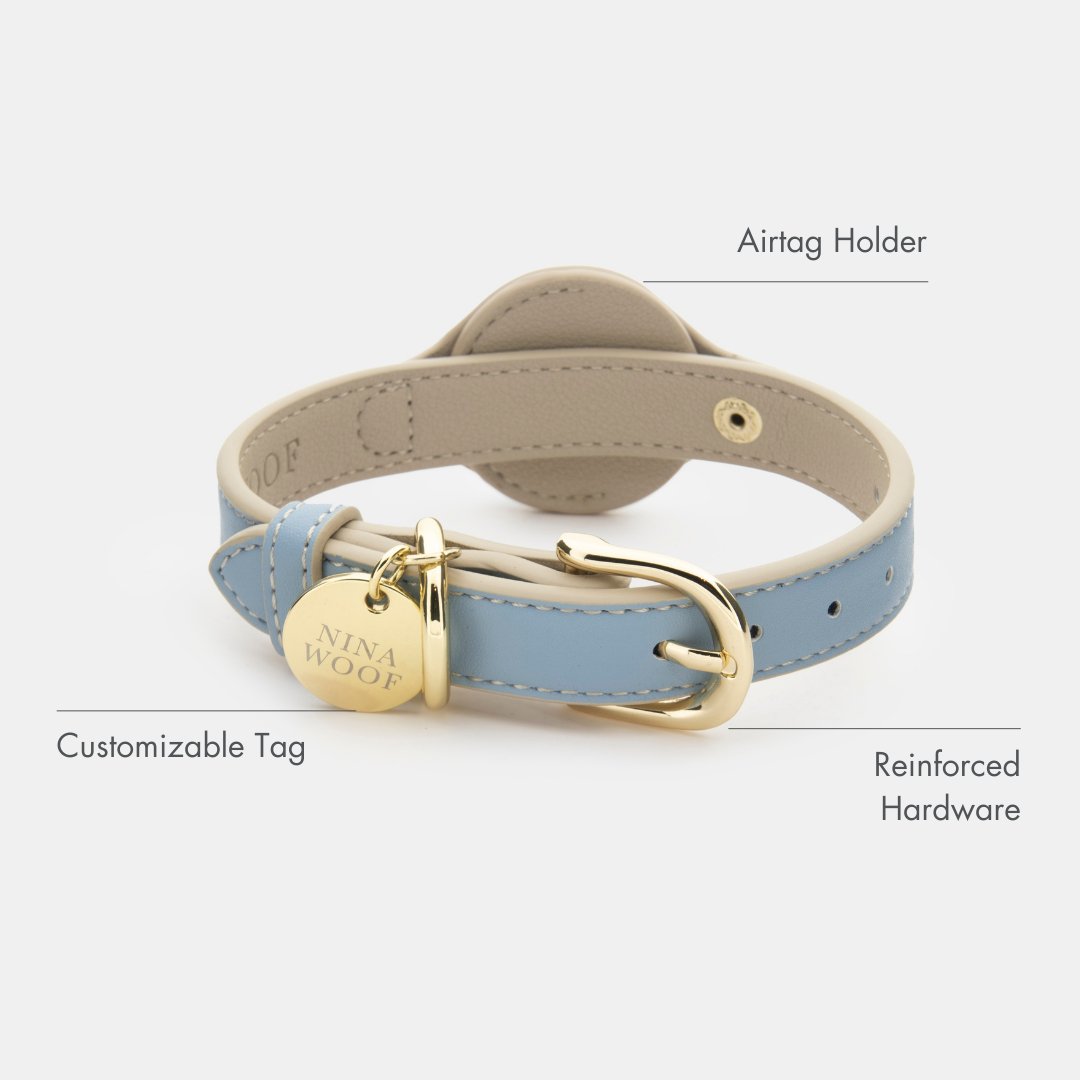 Collar - Air Tag Enabled - Vegan Leather - Cupertino - Tampa Home & Garden Store