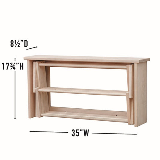 Collective Wall Clothes Drying Rack ~ Solid Maple Hardwood, Folding, Hand Built in USA - Tampa Home & Garden Store