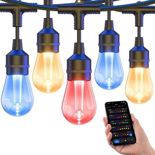 Color Changing Edison Lights LED Color Changing Edison String Lights - Tampa Home & Garden Store