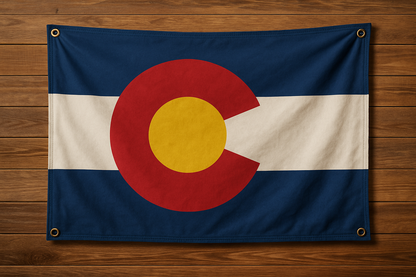 Colorado Flag with Grommets Along the Edges for Wall Hanging - Tampa Home & Garden Store