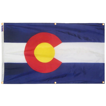 Colorado Flag with Grommets Along the Edges for Wall Hanging - Tampa Home & Garden Store