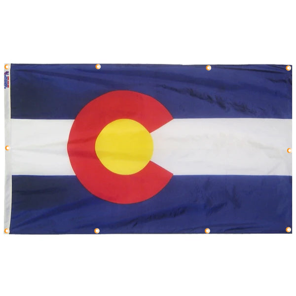 Colorado Flag with Grommets Along the Edges for Wall Hanging - Tampa Home & Garden Store