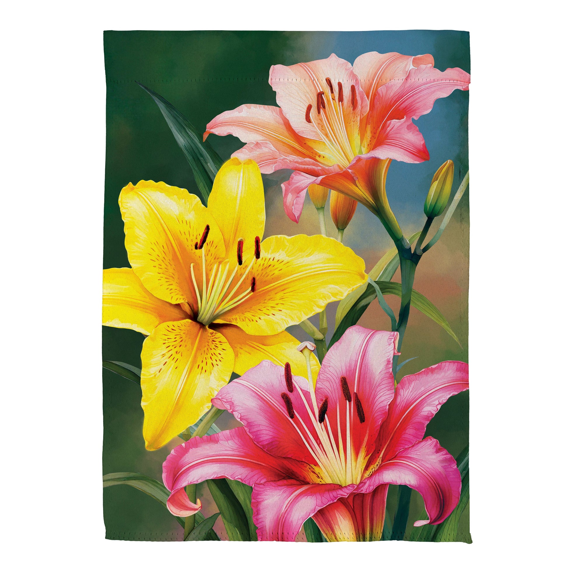 Colorful Daylily Suede Garden Flag - Tampa Home & Garden Store