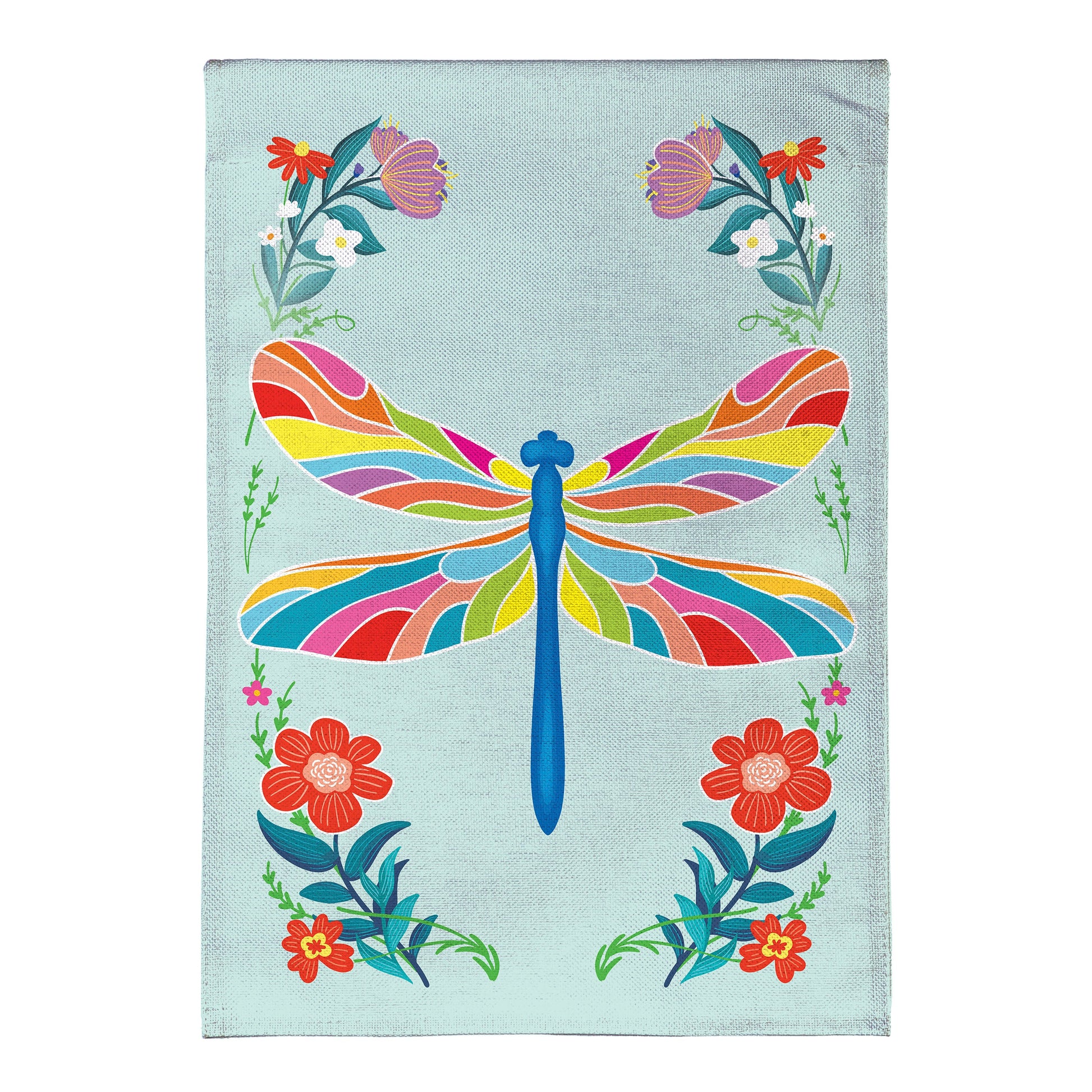 Colorful Dragonfly Burlap Garden Flag - Tampa Home & Garden Store