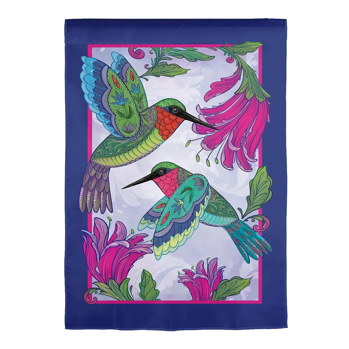 Colorful Hummingbird Linen Garden Flag - Tampa Home & Garden Store