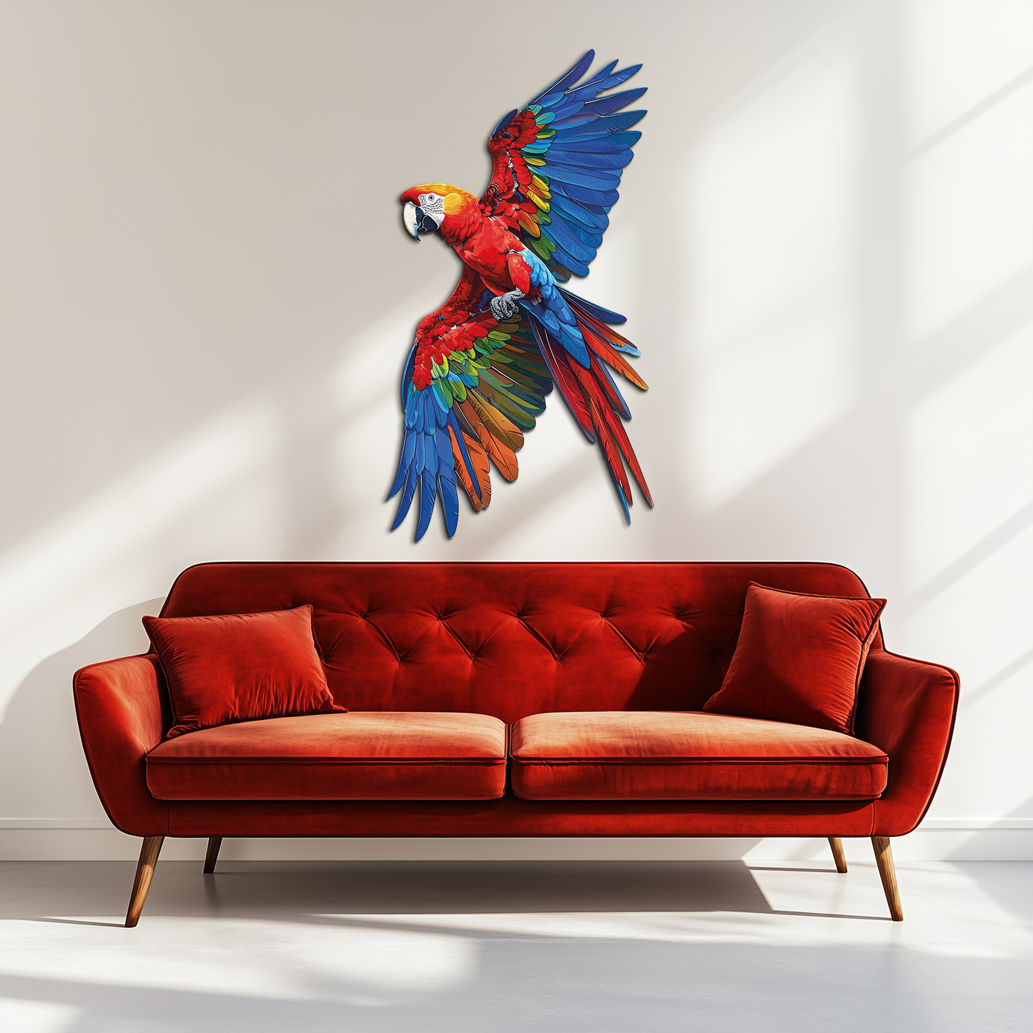 Colorful Parrot Metal Wall Art – Tropical Bird Decor-KAFUVM041 - Tampa Home & Garden Store