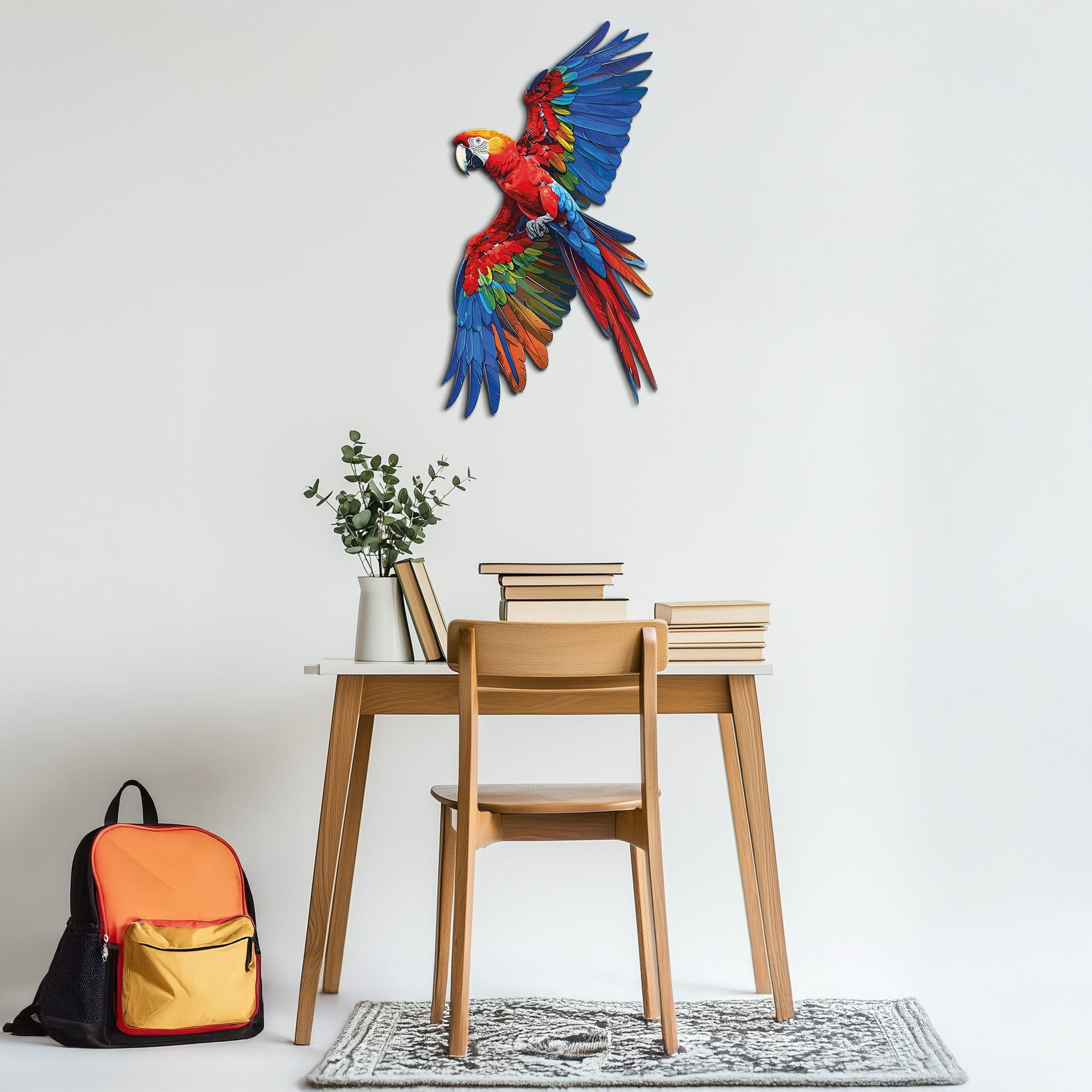 Colorful Parrot Metal Wall Art – Tropical Bird Decor-KAFUVM041 - Tampa Home & Garden Store