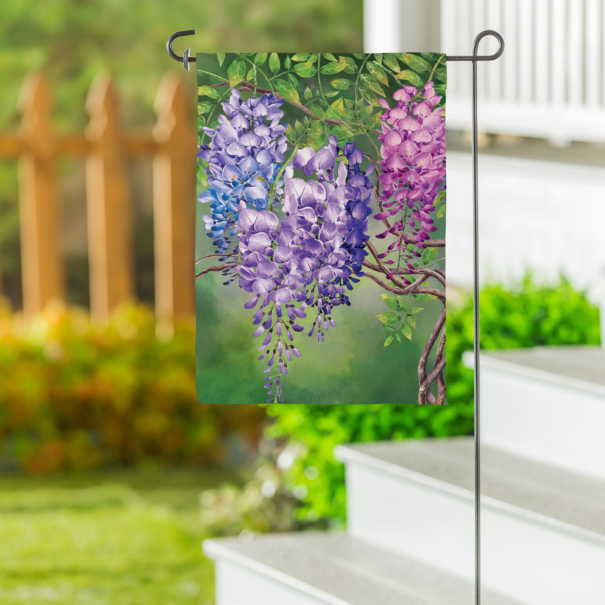 Colorful Wisteria Suede Garden Flag - Tampa Home & Garden Store