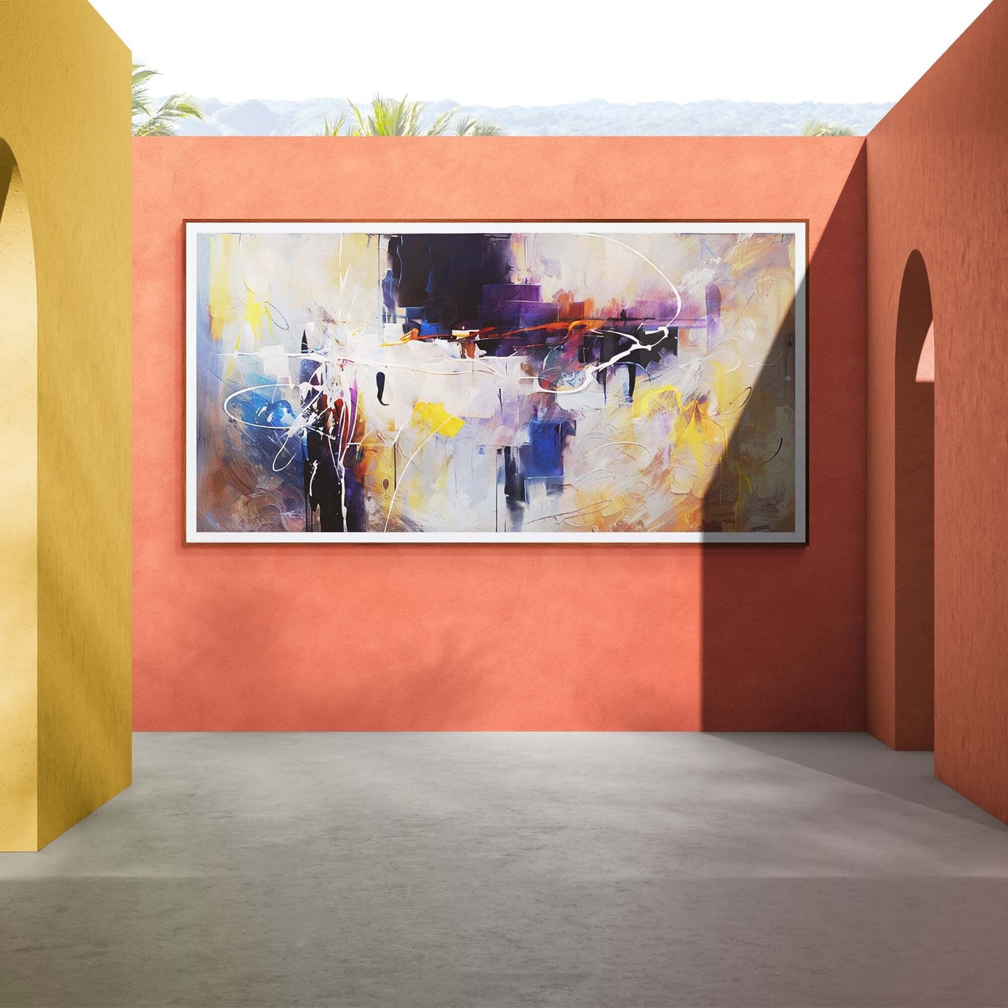 Canvas Print Colorplay Symphony, framed abstract canvas in bold colors Tailored Canvases on Tampa Home & Garden Store